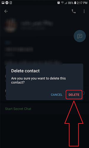 چگونه یک مخاطب را کلا از تلگرام حذف کنیم