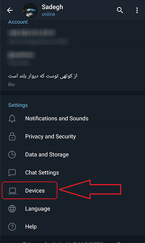 لغو دسترسی دستگاه های ناشناس به اکانت تلگرام